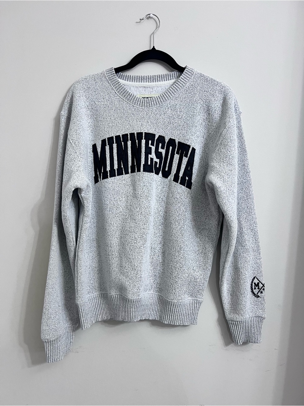 Minnesota Arch Logo Gray Crewneck Sweatshirt